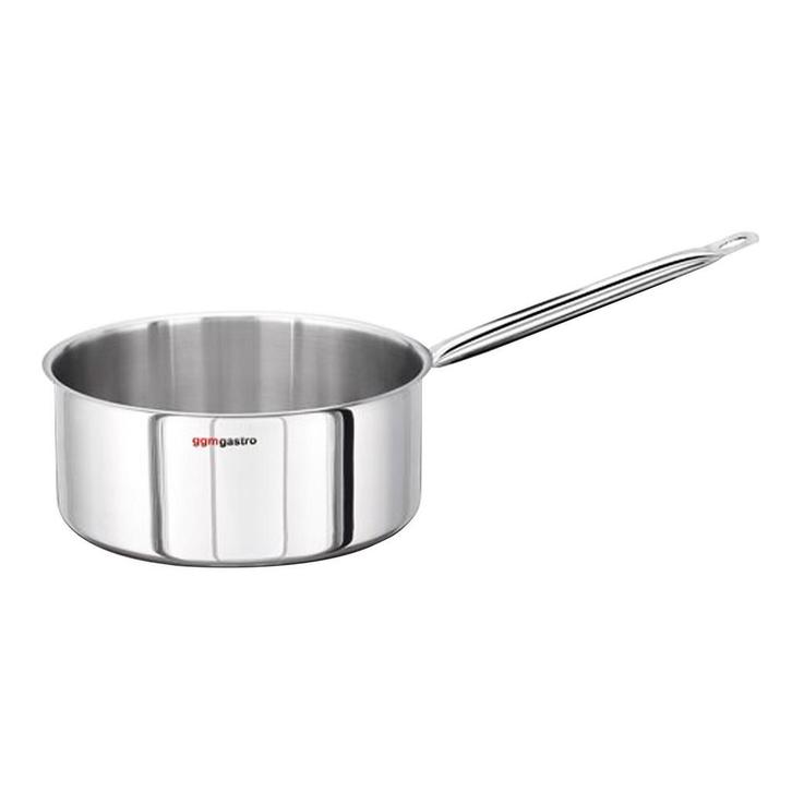 GGM Gastro | Steelpan (plat) - Ø 200mm - Hoogte 90mm - RVS |, Zakelijke goederen, Horeca | Keukenapparatuur, RVS Meubilair, Verzenden