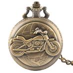 Fako - Zakhorloge - XXL - Motor - Ø 47mm - Bronskleurig, Sieraden, Tassen en Uiterlijk, Horloges | Heren, Verzenden, Nieuw