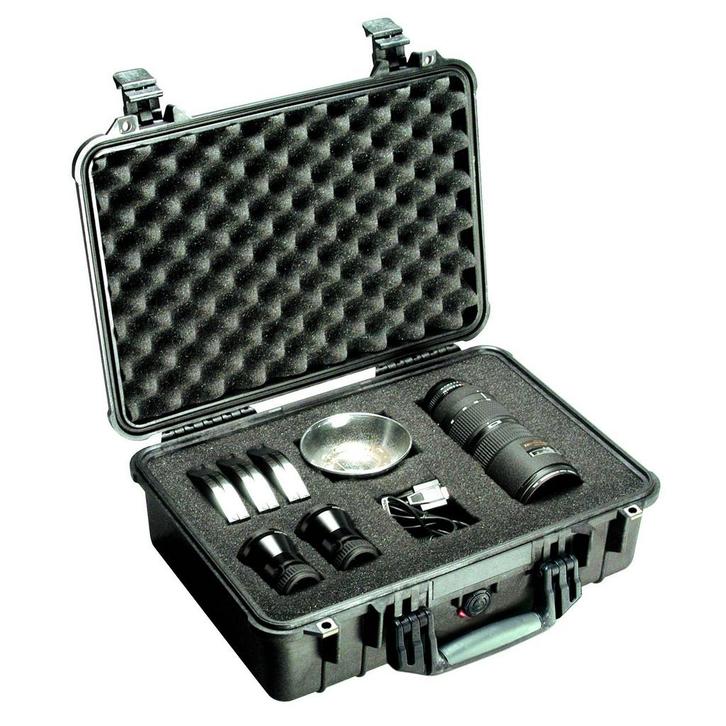 Peli 1500 BKF flightcase zwart met schuim 425x284x155 mm, Sieraden, Tassen en Uiterlijk, Koffers, Verzenden