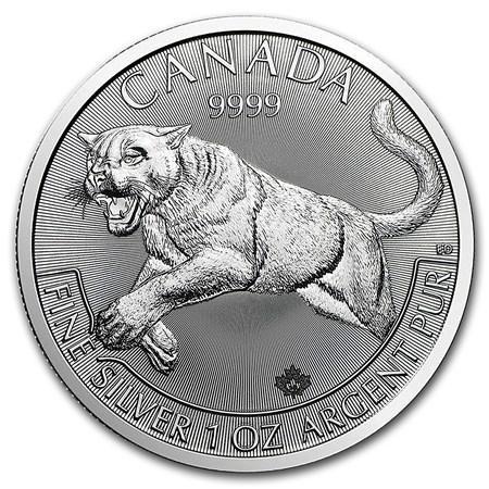 Canadian Predators - Cougar 1 oz 2016 (1.000.000 oplage), Postzegels en Munten, Munten | Amerika, Noord-Amerika, Losse munt, Zilver