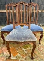 Stoel (3) - Hout, Textiel - 3 stoelen Louis XV, Antiek en Kunst