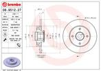 Remschijf BREMBO, Remschijftype: Massief, u.a. für Citroën,, Verzenden