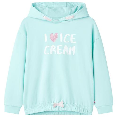 vidaXL Kindertrui met capuchon 128 lichtzeeblauw, Kinderen en Baby's, Kinderkleding | Overige, Nieuw, Verzenden
