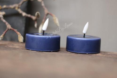 LED waxinelichtjes Jumbo Royal blue 2 stuks, Huis en Inrichting, Woonaccessoires | Kandelaars en Kaarsen, Nieuw, Ophalen of Verzenden