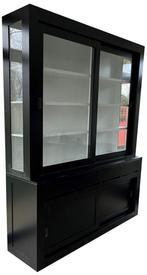 Zwarte strakke buffetkast Petten 200 x 240cm, Huis en Inrichting, Kasten | Buffetkasten, Ophalen of Verzenden, Nieuw
