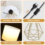 Tafellamp - Bureaulamp - Tafellamp slaapkamer - Wit - Aigost, Huis en Inrichting, Lampen | Tafellampen, Verzenden, Zo goed als nieuw