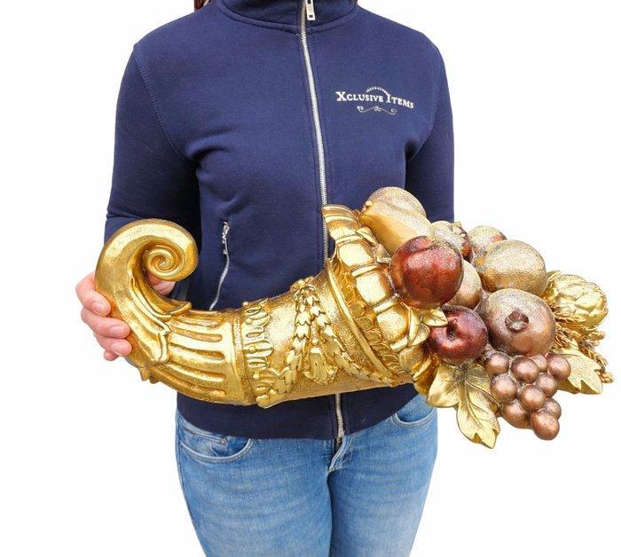 Decoratief ornament - XL Hoorn des overvloed met fruit, Antiek en Kunst, Curiosa en Brocante