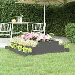 vidaXL Plantenbak 110x110x27 cm massief grenenhout grijs, Tuin en Terras, Bloembakken en Plantenbakken, Minder dan 30 cm, 100 cm of meer