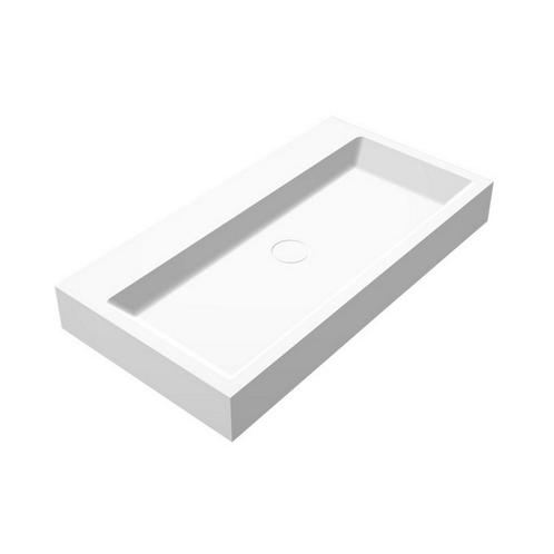 Wastafel Best Design Opera-80 Just-Solid 80x42x10 cm Mat Wit, Doe-het-zelf en Verbouw, Sanitair, Overige typen, Nieuw, Ophalen of Verzenden