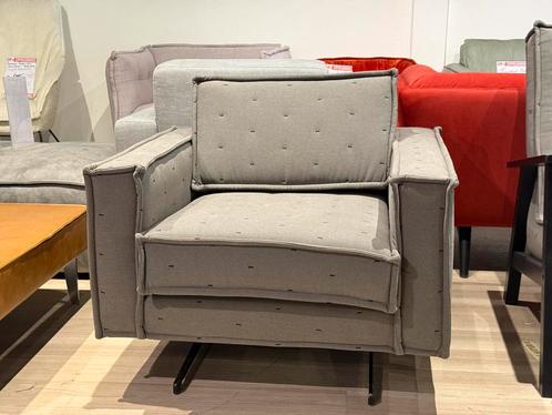 Fauteuil Cumin stof grijs 50% Extra korting, Huis en Inrichting, Fauteuils, 75 tot 100 cm, 75 tot 100 cm, Nieuw, Stof, Ophalen