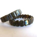 Prachtig paar armbanden van labradoriet- 78 g, Verzamelen, Mineralen en Fossielen