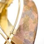 Tricolor gouden broche als lint (vintage, fantasie broche), Sieraden, Tassen en Uiterlijk, Broches, Ophalen of Verzenden, Gebruikt