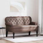 vidaXL Chesterfield Bank Bruin 119.5 x 64.5 x 75 cm Nep Leer, Verzenden, Nieuw, Leer, Minder dan 150 cm