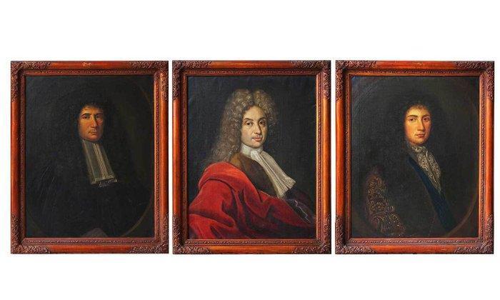 Hyacinthe Rigaud (1659-1743) - Drei Portraits edler Herren, Antiek en Kunst, Kunst | Schilderijen | Klassiek