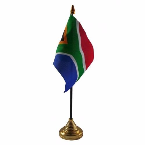 Zuid Afrika versiering tafelvlag 10 x 15 cm - Zuid Afrika .., Hobby en Vrije tijd, Feestartikelen, Ophalen of Verzenden