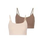 Lascana Bustier van elastisch katoen (2-delig, Set van 2), Verzenden