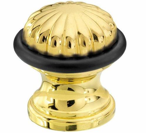 Deurstopper Nouveau messing gelakt, Doe-het-zelf en Verbouw, Hang- en Sluitwerk, Nieuw, Ophalen of Verzenden