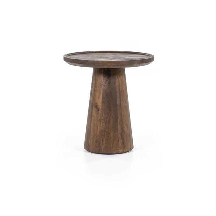 Bijzettafel Ron 46x49 - bruin, Huis en Inrichting, Tafels | Bijzettafels, Nieuw, Ophalen of Verzenden