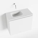 MONDIAZ OLAN 60cm toiletmeubel talc. LEX wastafel talc links, Doe-het-zelf en Verbouw, Sanitair, Ophalen of Verzenden, Nieuw, Bad