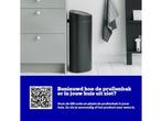 Brabantia Touch Bin Prullenbak - 40 liter - Matt Black, Verzenden, Zo goed als nieuw