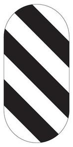 Ovaal gestreept - Wit & Blauw - Anti - slip -, Verzenden