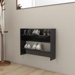vidaXL Wandschoenenkast 80x18x60 cm bewerkt hout hoogglans, Huis en Inrichting, Verzenden, Nieuw