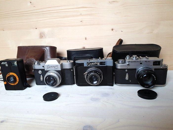 KMZ Krasnogorsk Zorki 4k + Jupiter-8 2/50mm / Zenit 3m +, Audio, Tv en Foto, Fotocamera's Analoog