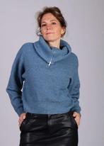 -10% Moss Copenhagen  Moss Copenhagen Licht trui halve rits, Kleding | Dames, Truien en Vesten, Verzenden, Nieuw, Blauw