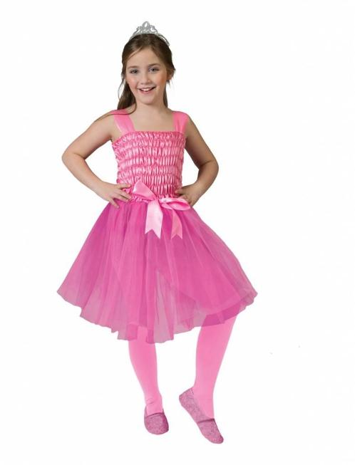 Roze Prinsessenjurk kind met strik, Kleding | Dames, Carnavalskleding en Feestkleding, Nieuw, Ophalen of Verzenden
