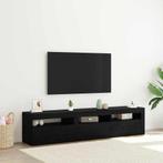 vidaXL TV-kasten 2 pcs Zwart eiken 180 x 35 x 40 cm Bewerkt, Huis en Inrichting, Kasten | Televisiemeubels, Minder dan 50 cm, Verzenden