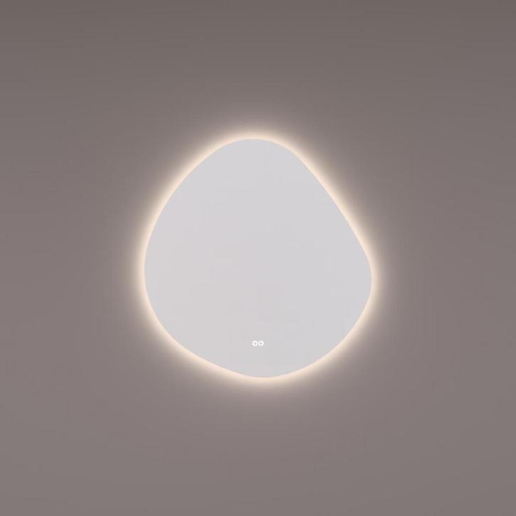 HIPP Design spiegel Organisch Rond 80 x 84 cm met Indirecte, Huis en Inrichting, Woonaccessoires | Spiegels, Nieuw, Ophalen of Verzenden