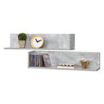 Wandplank Elverum set van 2 75x16,5x16,5 cm betonkleurig, Huis en Inrichting, Woonaccessoires | Wandplanken en Boekenplanken, Verzenden