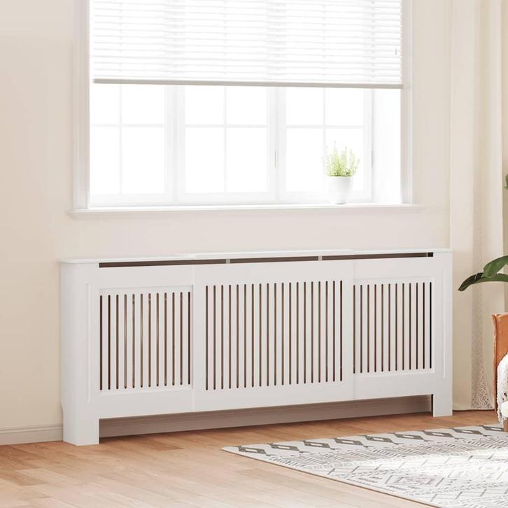 vidaXL Radiatorombouw 205 cm MDF wit, Doe-het-zelf en Verbouw, Verwarming en Radiatoren, Nieuw, Verzenden