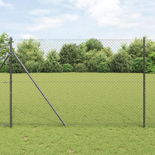 vidaXL Kettin Hek Grijs 1.6x10 m Staal, Tuin en Terras, Schuttingen, Nieuw, Verzenden