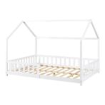 Kinderbed Hesel huisbed met uitvalbeveiliging 120x200 cm wit, Kinderen en Baby's, Kinderkamer | Bedden, Verzenden, Nieuw