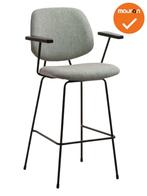 Barkruk Eva - NIEUW - Grijs - zithoogte 77cm, Vergader- of Presentatieruimte, Ophalen of Verzenden, Nieuw zonder verpakking, Stoel