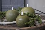 LED bol kaars groen S, Huis en Inrichting, Woonaccessoires | Kandelaars en Kaarsen, Ophalen of Verzenden, Nieuw