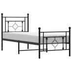 Metalen Bedframe 80x200 Zwart - Tweedekansje - OP=OP, Eenpersoons, Zwart, Nieuw, Ophalen of Verzenden