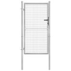 vidaXL Poort 105x200 cm gegalvaniseerd staal zilverkleurig, Verzenden, Nieuw