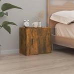 vidaXL Nachtkastje wandgemonteerd 50x30x47 cm gerookt, Huis en Inrichting, Slaapkamer | Nachtkastjes, Minder dan 45 cm, Verzenden