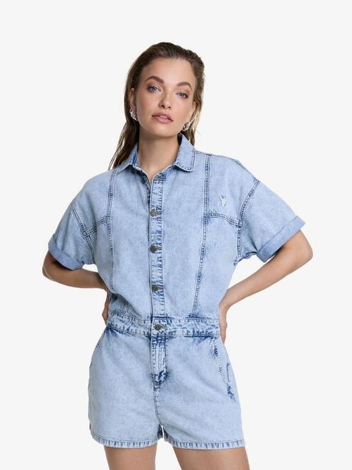 -20% Alix The Label  Alix The Label Dames playsuit denim blu, Kleding | Dames, Jumpsuits, Nieuw, Verzenden