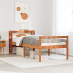 vidaXL Bedframe met hoofdbord massief grenenhout wasbruin, Eenpersoons, Bruin, Verzenden, Nieuw