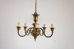 Kroonluchter - Chandeliers - Messing, Hout - 5, Antiek en Kunst