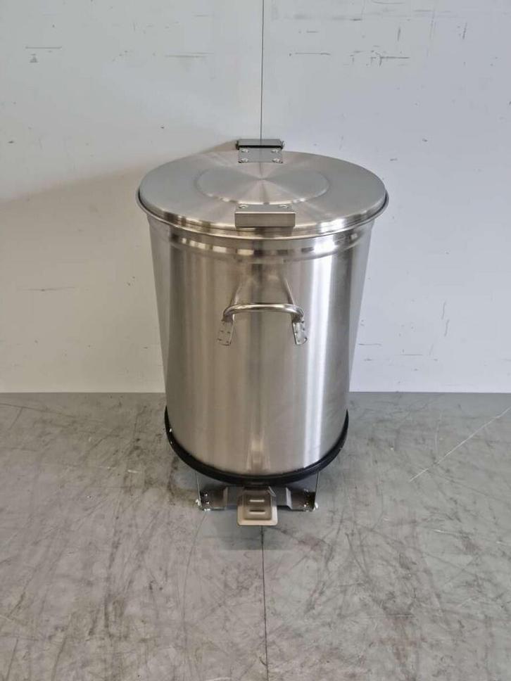 RVS Saro prullenbak afvalbak met voetpedaal 50 liter Horeca, Zakelijke goederen, Horeca | Meubilair en Inrichting, Nieuw in verpakking