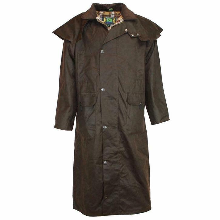 Aanbieding Lange Waxjas Hunter, Kleding | Dames, Jassen | Winter, Bruin, Nieuw, Verzenden