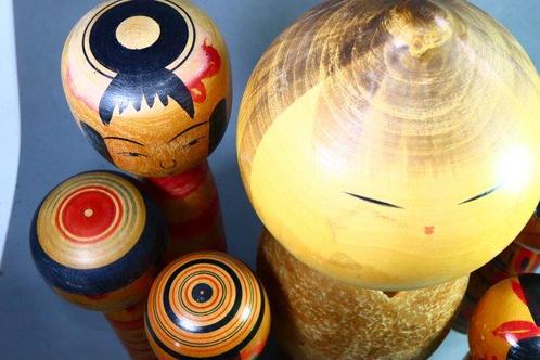 Hout - Grote Sosaku Kokeshi-pop  Masao Watanabe, Antiek en Kunst, Antiek | Overige Antiek