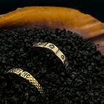 Gouden ring met zirconia (geelgoud, dames sieraden), 18 tot 19, Gebruikt, Overige kleuren, Ophalen of Verzenden