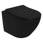 REA Rimless wandcloset - mat zwart - diepspoel - 49 cm -..., Doe-het-zelf en Verbouw, Sanitair, Ophalen of Verzenden, Nieuw