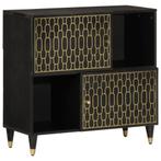 vidaXL Bijzetkast 80x33x75 cm massief mangohout, Huis en Inrichting, Kasten | Buffetkasten, Verzenden, Nieuw, Overige houtsoorten