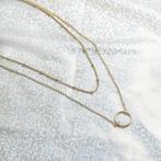 Lelu Ketting Dames - Goudkleurig - Gold Plated - 2 delig -, Ophalen of Verzenden, Zo goed als nieuw, Lelu